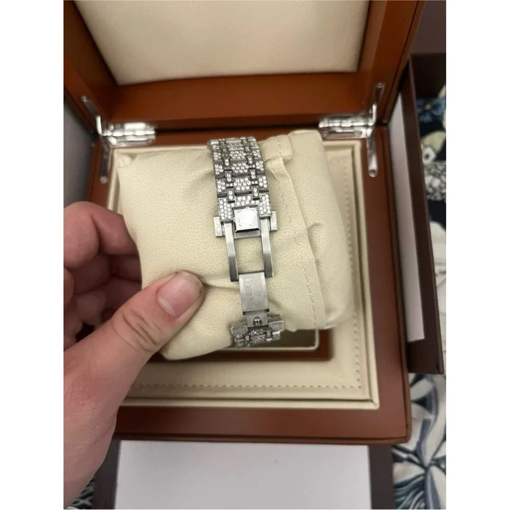 Bust Down Moissanite Watch Iced Out Swiss Auto Movement 41mm with Box + Papers